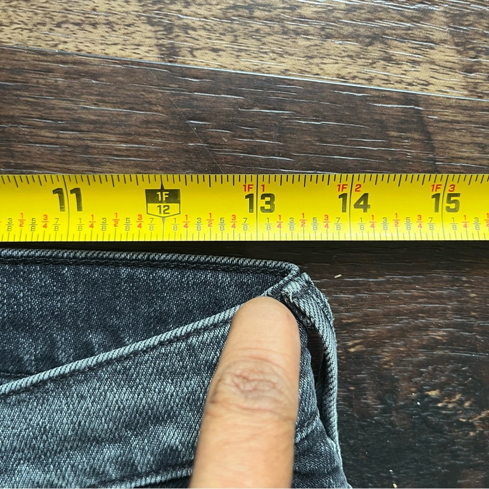 Mother superior high waisted rascal ankle step fray black denim jeans 26 boho - Picture 9 of 14
